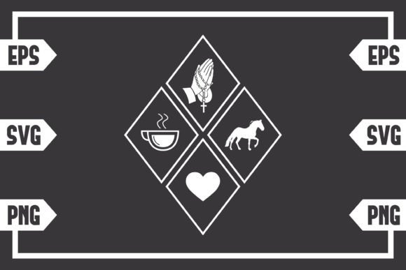 Coffee Jesus Heart and Horse: Craft Design Asset Review