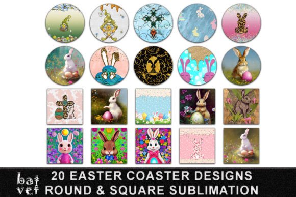 Easter Sublimation Coaster Bundle for Crafts & Design