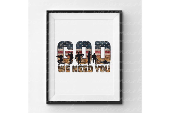 God We Need You Camo Png, Usa Armed for Crafts