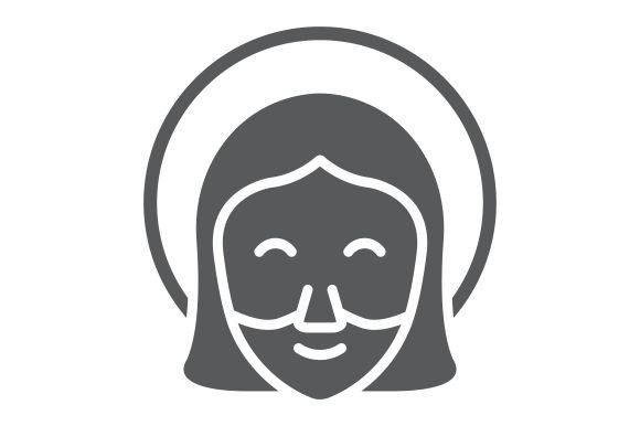 Jesus Glyph Icon for Branding and Design