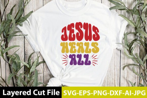 Jesus Heals All Retro Design
