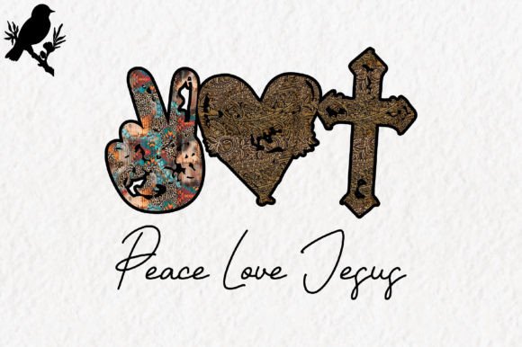 Peace Love Jesus Sublimation Design for Crafts