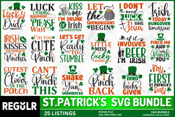 St. Patrick's Day SVG Bundle for Crafts and Local Branding