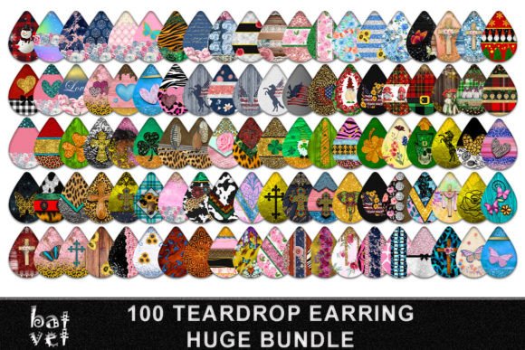 Teardrop Earring Sublimation Huge Bundle for Crafts