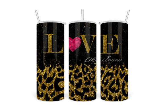 Tumbler Sublimation Jesus Leopard Crafts